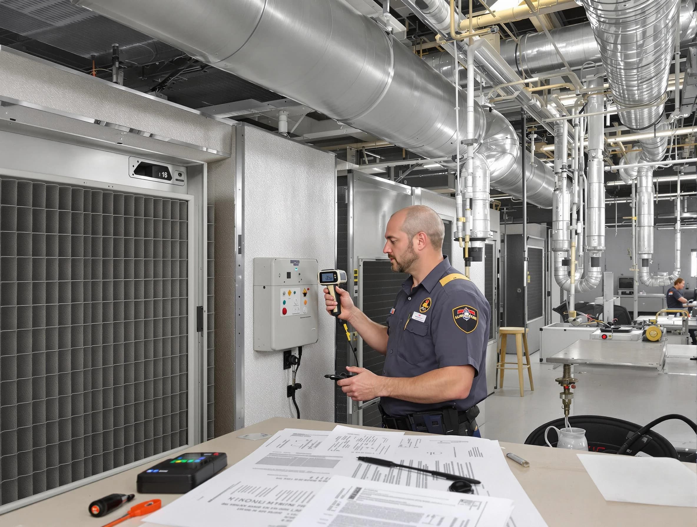 Professional filter system inspection by Canonsburg Air Duct Cleaning in Canonsburg