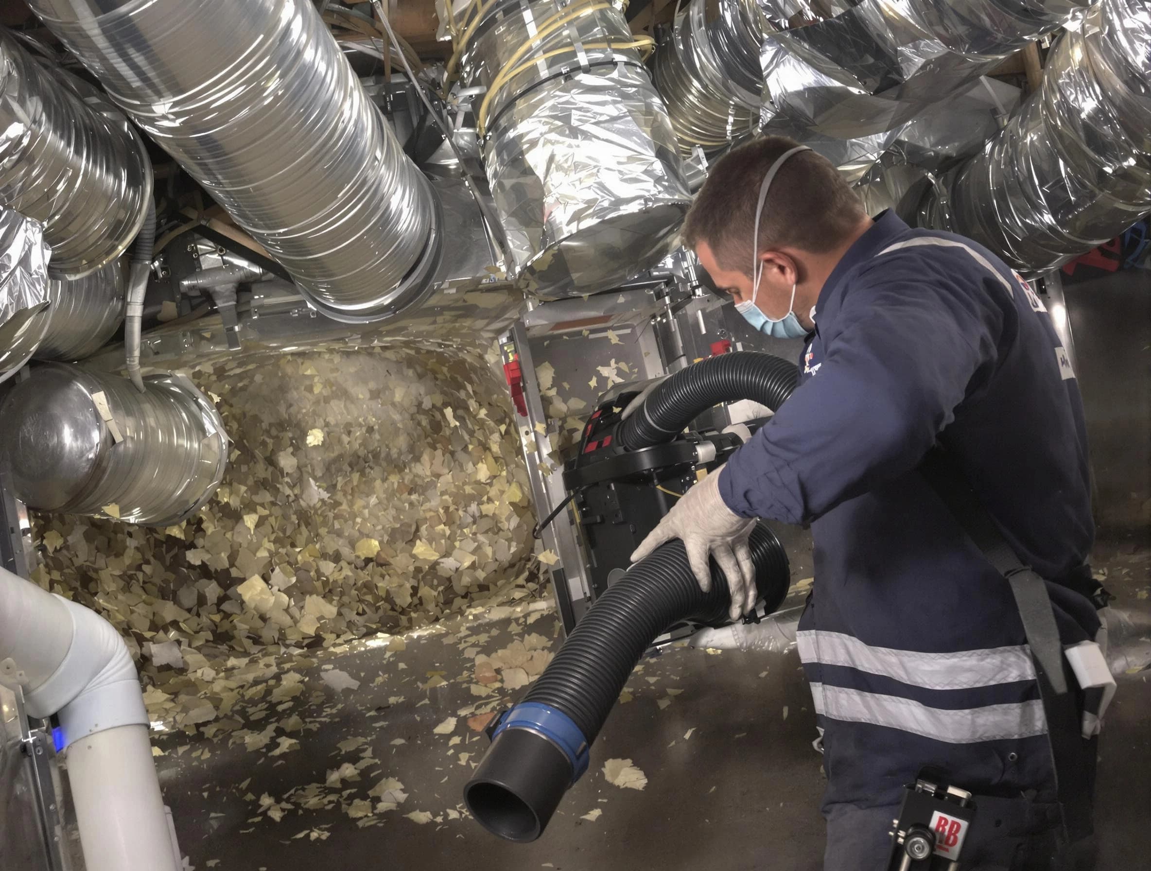 Canonsburg Air Duct Cleaning specialist operating negative pressure cleaning equipment for thorough duct maintenance in Canonsburg