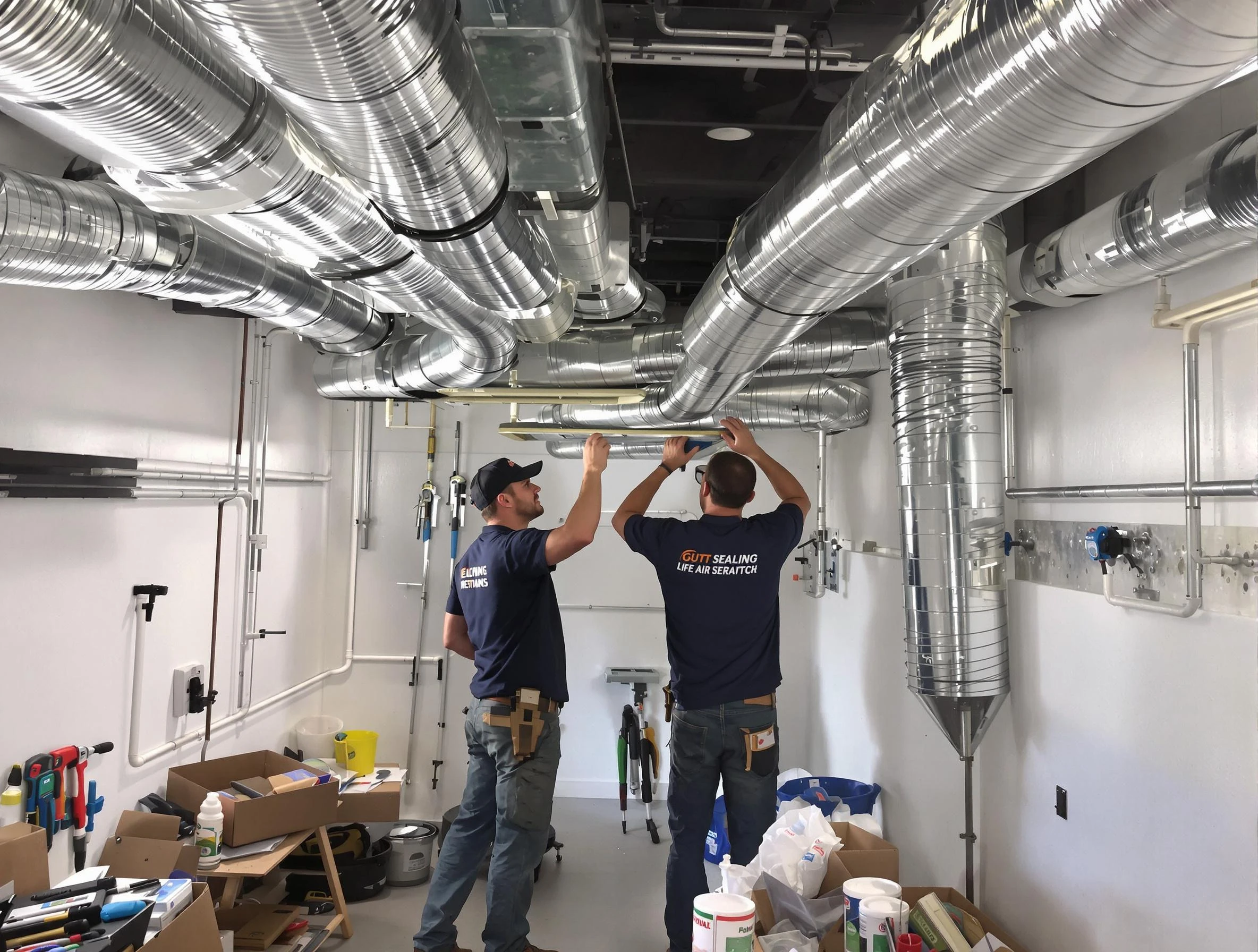Canonsburg Air Duct Cleaning technician applying professional duct sealing solutions in Canonsburg