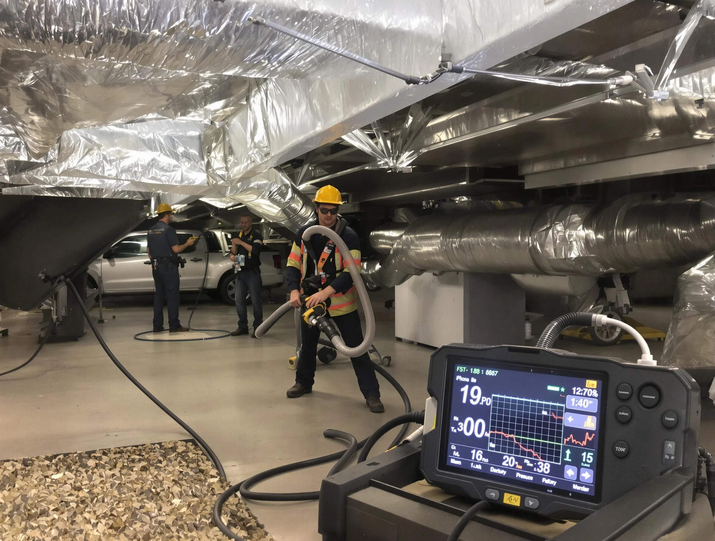 Professional negative pressure duct cleaning by Canonsburg Air Duct Cleaning in Canonsburg